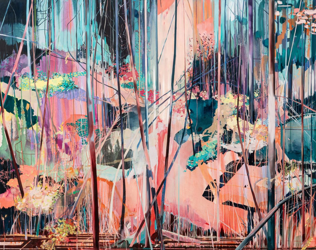 Theresa Möller - Entanglements - 2020 - Acryl and oil on canvas - 190x250cm